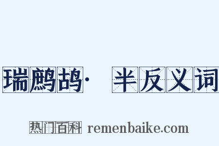 瑞鹧鸪·半反义词是什么意思的图片